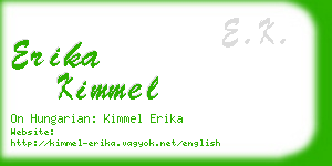 erika kimmel business card